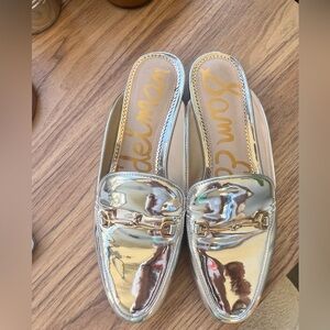 Silver Sam Edelman Mules
